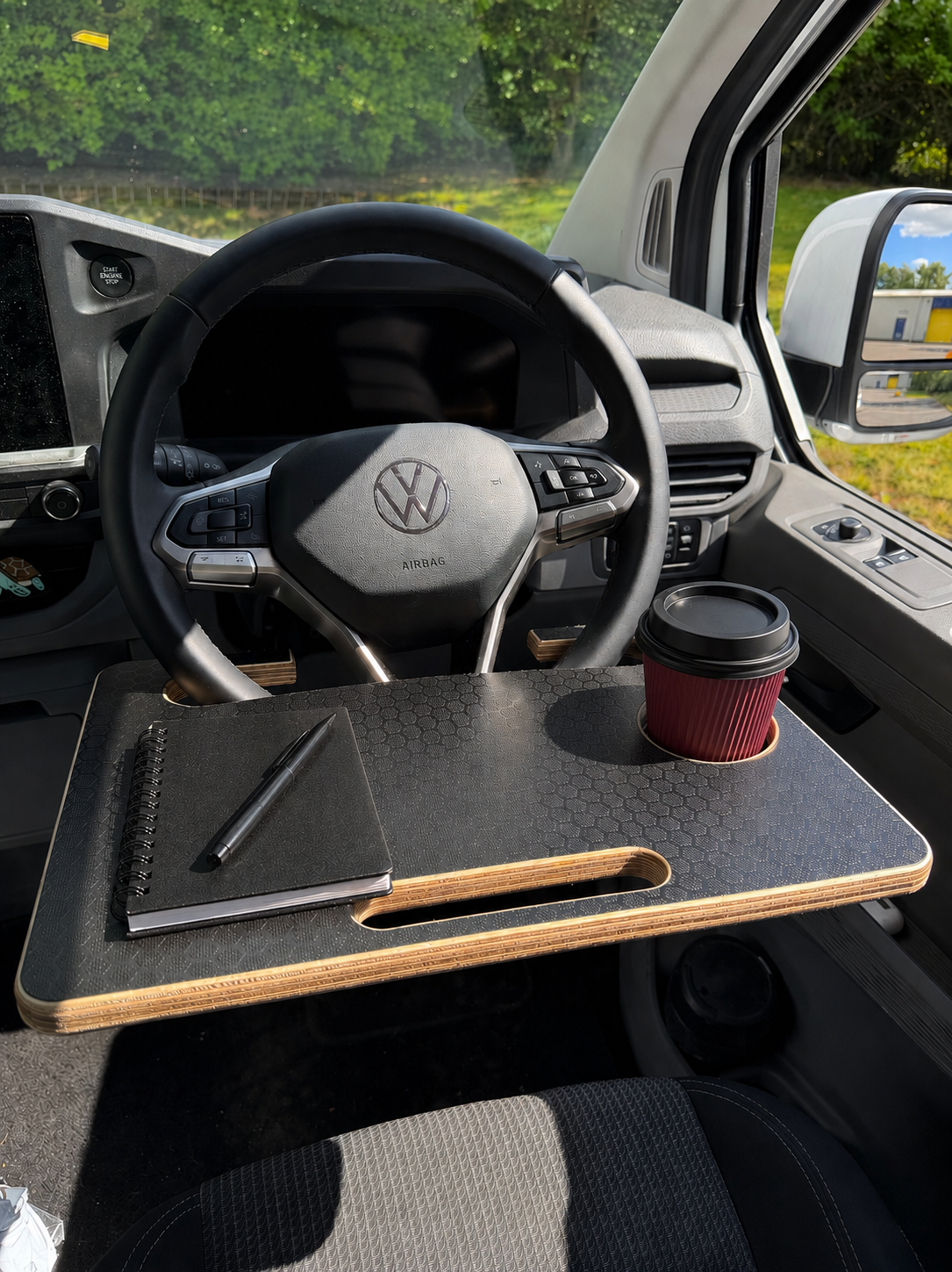Van Steering Wheel Table | Work Desk & Cup Holder | SheffRack